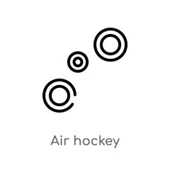 outline air hockey vector icon. isolated black simple line element illustration from entertainment and arcade concept. editable vector stroke air hockey icon on white background