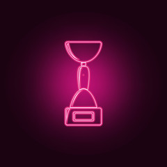 cup icon. Elements of Sucsess and awards in neon style icons. Simple icon for websites, web design, mobile app, info graphics