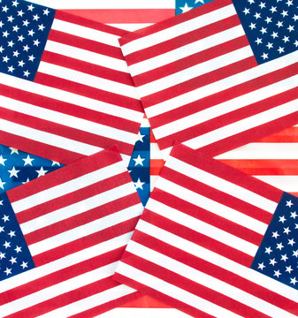 background wallpaper-small red, white and blue American flags at angles on top of each other