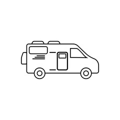 car house on wheels icon. Element of transport for mobile concept and web apps icon. Outline, thin line icon for website design and development, app development
