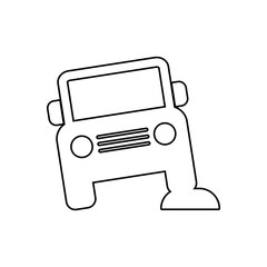 off-road car icon. Element of transport for mobile concept and web apps icon. Outline, thin line icon for website design and development, app development