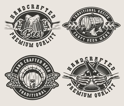 Vintage brewing emblems