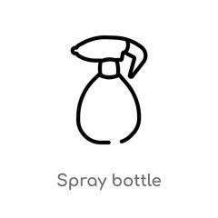 outline spray bottle vector icon. isolated black simple line element illustration from fashion concept. editable vector stroke spray bottle icon on white background