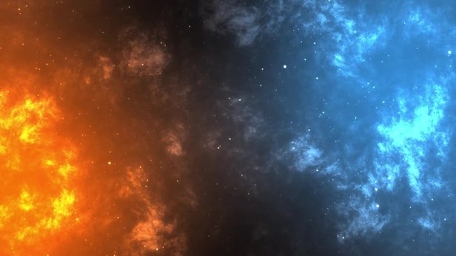 Swirl Star Cloud Background Texture Orange and Blue