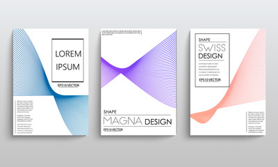 stock vector covers templates set with graphic geometric elements applicable for brochures posters covers