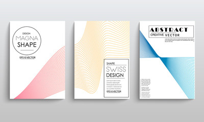 stock vector covers templates set with graphic geometric elements applicable for brochures posters covers