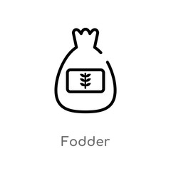 outline fodder vector icon. isolated black simple line element illustration from food concept. editable vector stroke fodder icon on white background
