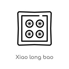 outline xiao long bao vector icon. isolated black simple line element illustration from food and restaurant concept. editable vector stroke xiao long bao icon on white background