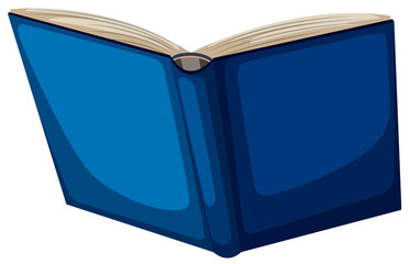 Isolated blue book white background