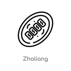 outline zhaliang vector icon. isolated black simple line element illustration from food and restaurant concept. editable vector stroke zhaliang icon on white background