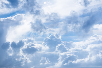 Naklejka na ściany i meble Blue sky with beautiful clouds background