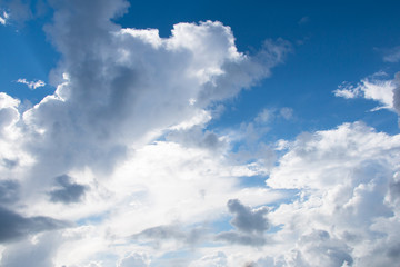Blue sky with beautiful clouds background