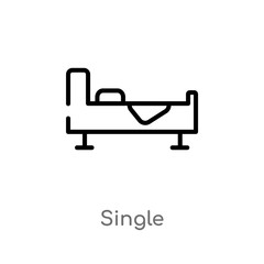 outline single vector icon. isolated black simple line element illustration from furniture and household concept. editable vector stroke single icon on white background