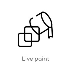outline live paint vector icon. isolated black simple line element illustration from general concept. editable vector stroke live paint icon on white background