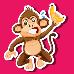 An angry monkey character