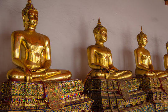 golden buddha statue in bangkok thailand