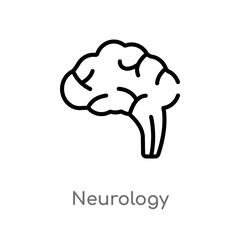 outline neurology vector icon. isolated black simple line element illustration from health and medical concept. editable vector stroke neurology icon on white background
