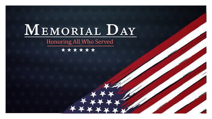 memorial day background,united states flag, with respect honor and gratitude posters, modern design vector illustration - obrazy, fototapety, plakaty