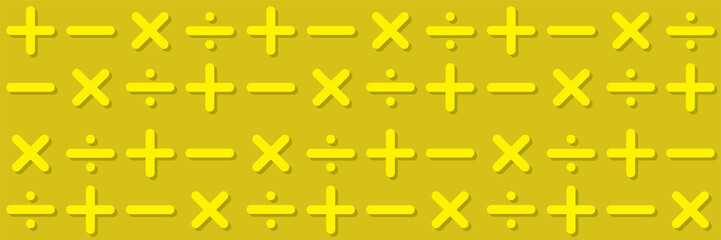Sewing fabric with Pattern plus minus multiply divide vector - CottonBee