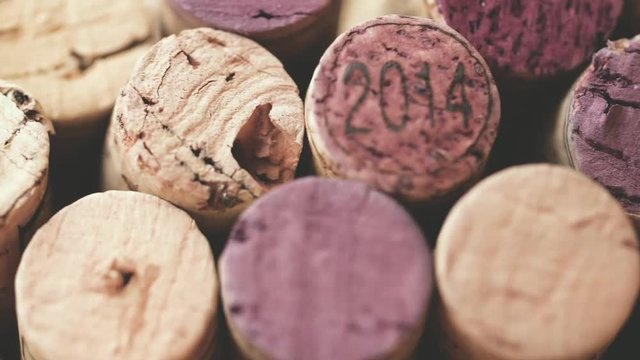 hintergrund aus wein und sekt korken video 