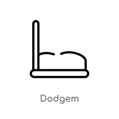 outline dodgem vector icon. isolated black simple line element illustration from kids and baby concept. editable vector stroke dodgem icon on white background