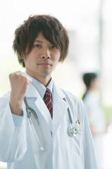 Mrと話をする医者と看護師 Wall Mural Wallpaper Murals Ohayou