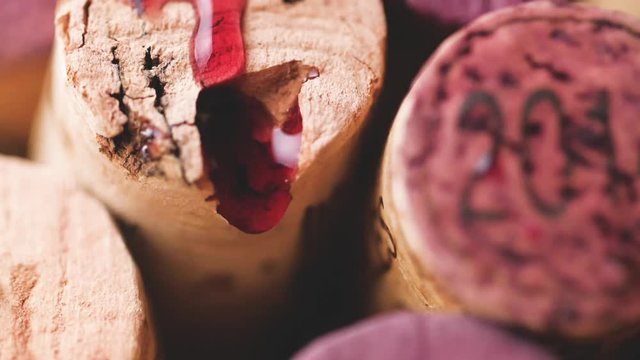 hintergrund aus wein und sekt korken video 