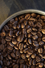 Close up of coffee beans for background