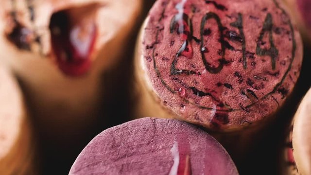 hintergrund aus wein und sekt korken video 