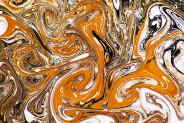 Beautiful abstract painting is a painting technique Ebru .Turkish Ebru style on the water with acrylic paints wring wave.Stylish combination of luxury.Contemporary art marble liquid texture 