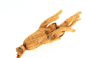Ginseng on a white background