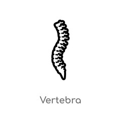 outline vertebra vector icon. isolated black simple line element illustration from medical concept. editable vector stroke vertebra icon on white background