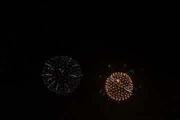 perfect circles caused by fireworks