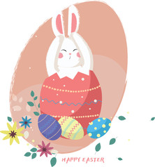 easter bunny cute greeting card