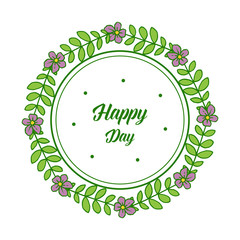 Vector illustration various floral frame for design of invitation happy day