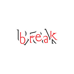 Fototapeta na wymiar text break symbol decoration vector