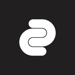 abstract 2 c linked geometric logo