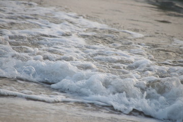 Bubble Foam of Sea Wave in Summer, Summer Holidays