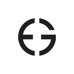 letters eg simple circle line geometric logo