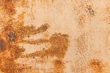 Orange Metal rusty background, Metal grunge texture