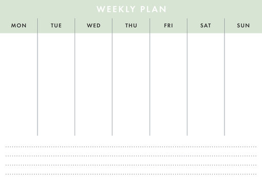 Printable A4 Basic Weekly Planner (Live Stroke Path)