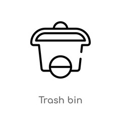 outline trash bin vector icon. isolated black simple line element illustration from user interface concept. editable vector stroke trash bin icon on white background