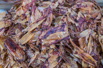 Dried sea food, squid 