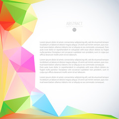 Color triangle background banner brochure template
