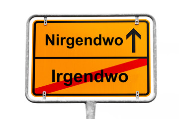 Nirgendwo Wegweiser