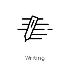 outline writing vector icon. isolated black simple line element illustration from customer service concept. editable vector stroke writing icon on white background