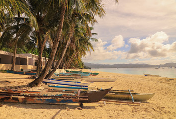 Obraz na płótnie Canvas Boracay ,Island , Philippines- White beach 