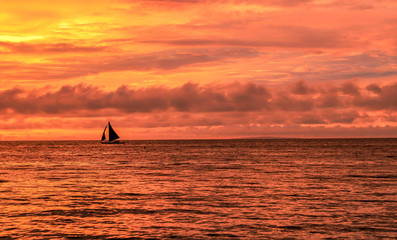 Fototapeta na wymiar Boracay Island, Philippines : Amazing Sunset 