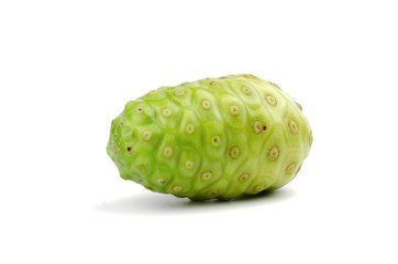 Morinda citrifolia or Noni Isolated on white background,
