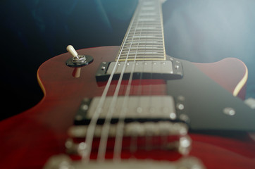  Electric guitar macro abstract